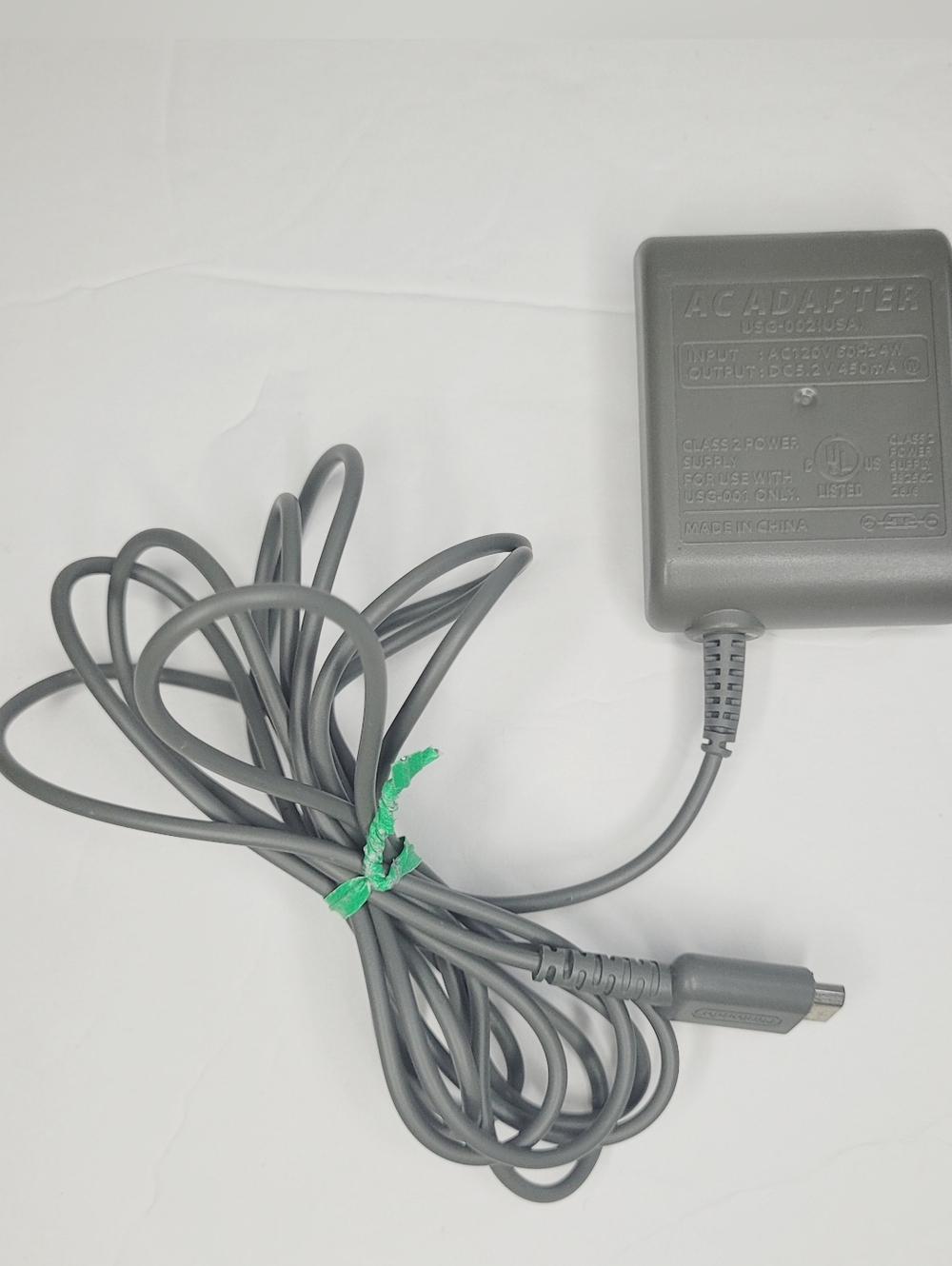 Genuine Original Nintendo DS Lite AC Power Adapter Charger USG-002 Tested Works